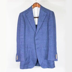 Suitsupply Hudson Jacket Blazer Blue Hemp Wool 32R Excellent condition